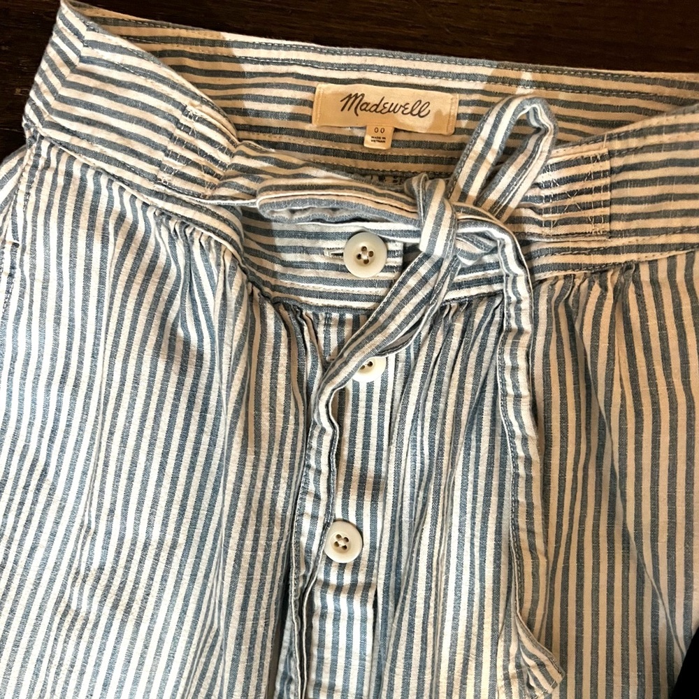 MADEWELL BUNDLE Leather backpack bag jeans seersucker skirt leggings tan… - Picture 13 of 16
